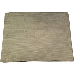 Olive Green Woven Placemats Stain and Water Resistant Reversible 18" x 14" 12 Pk